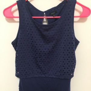 Francesca’s Collection Navy Blue Blouse